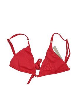 Gooseberry Intimates So Chic Triangle Bikini Top in Red